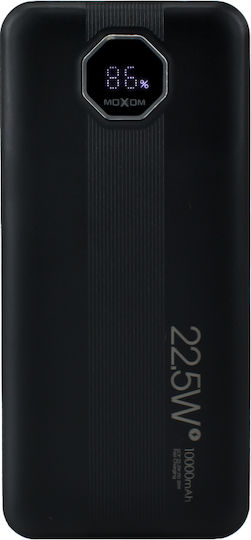 Moxom Power Bank 10000mAh 18W με 2 Θύρες USB-A και Θύρα USB-C Power Delivery Μαύρο