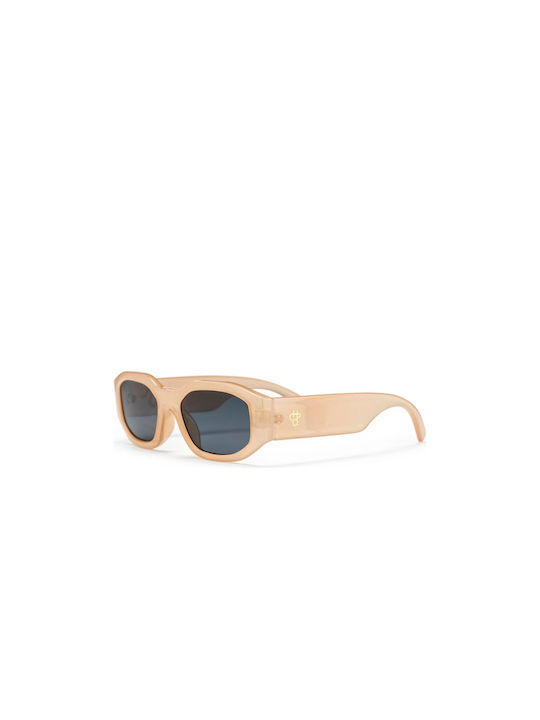 Chpo Brooklyn Sunglasses with Beige Plastic Frame and Blue Lens 16133IG