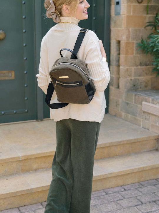 Damentasche Rucksack Khaki