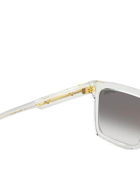 Carrera Unisex Sunglasses With Transparent Horn-Rimmed Frame And Grey Gradient Lens 02/S 900/FQ