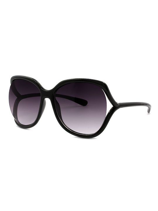 Awear Women's Sunglasses with Black Plastic Frame and Black Gradient Lens AvilaBlack