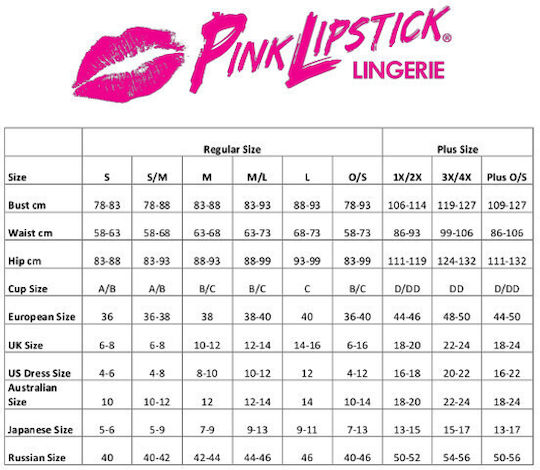 Pink Lipstick Lingerie Sexy Dessous-Set Rot 7223104RED