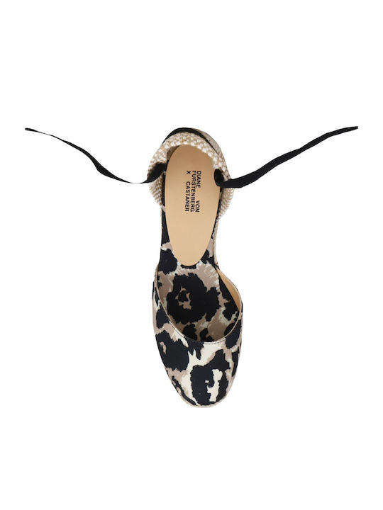 Women's Fabric Platform Espadrilles Black