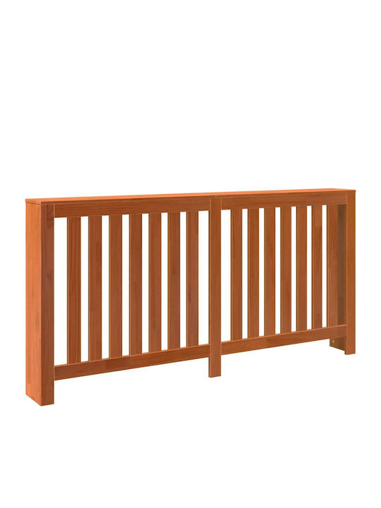 vidaXL Калориферен Капак от Масивно Дърво Кафяв 169x19x84см