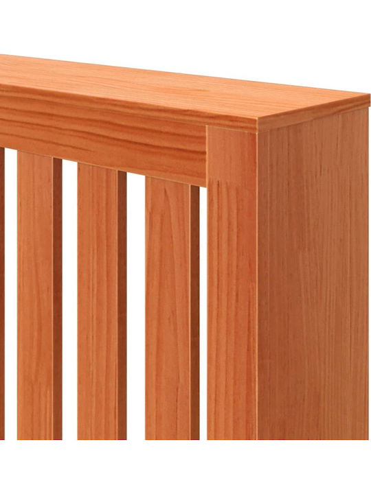 vidaXL Калориферен Капак от Масивно Дърво Кафяв 169x19x84см