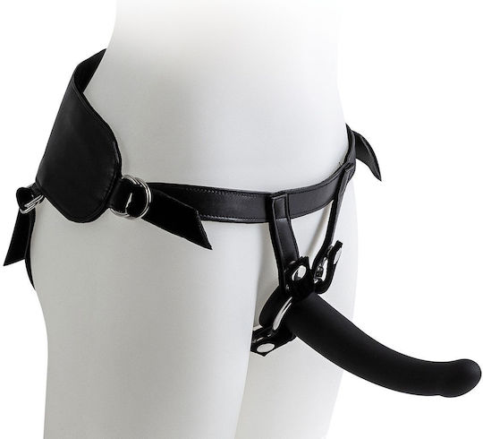 Kiotos Virgite Strapless Strap On με Dildo σε Μαύρο Χρώμα 3τμχ