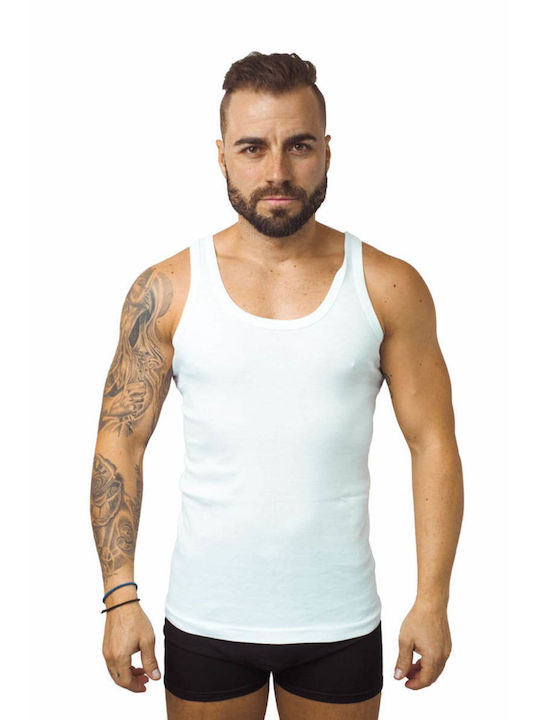 Ανδρικές Φανέλες Αμάνικες Λευκό 2Pack