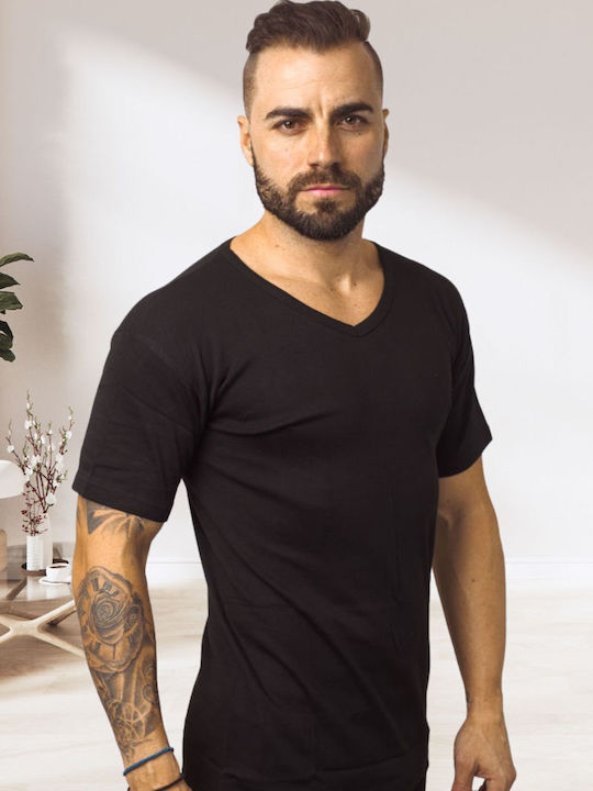 Herren Unterhemden ΜΑΥΡΟ 2Packung