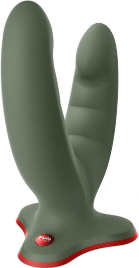 Fun Factory Διπλό Dildo με Βεντούζα Πράσινο 12.3cm