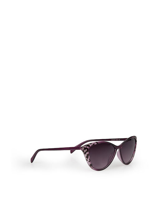 VQF Polo Line Women's Sunglasses with Purple Frame and Purple Lens LS8032