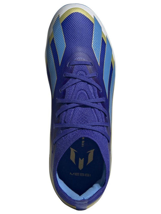 adidas X Crazyfast Messi Elite Football Shoes with Cleats Lucid Blue / Blue Burst / Cloud White