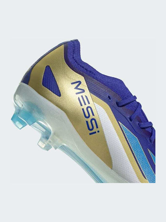 adidas X Crazyfast Messi Elite Football Shoes with Cleats Lucid Blue / Blue Burst / Cloud White