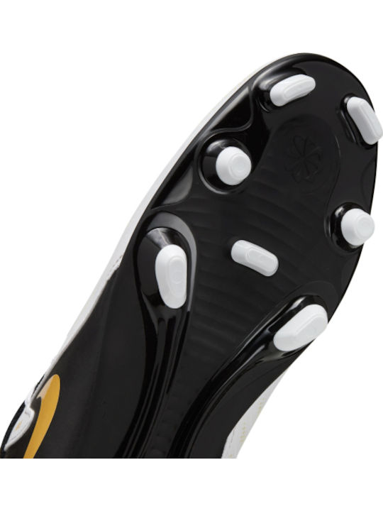 Nike Phantom GX 2 Club Football Shoes with Cleats White / Metallic Gold Coin / Black