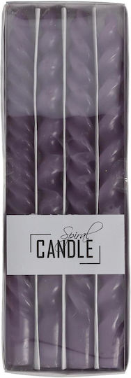 ArteLibre Aromatisches Kerze Kegel Lila 31cm 4Stücke