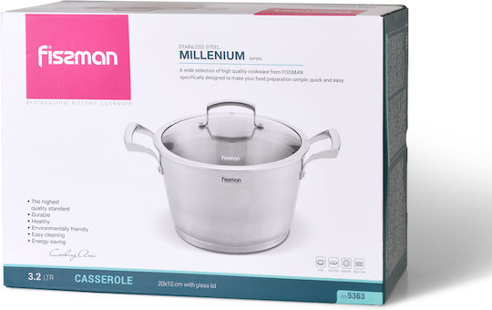 Fissman Millenium Oală Adâncă Din Oțel Inoxidabil 20cm