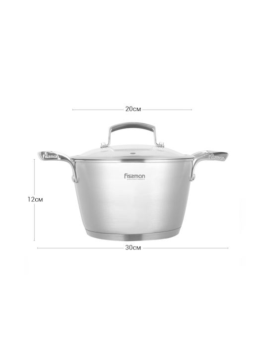 Fissman Tiefer Edelstahl-Topf 20cm
