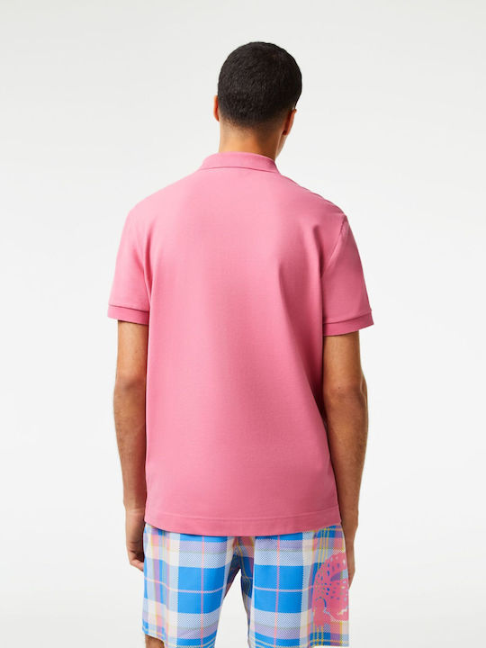 Lacoste Ανδρική Μπλούζα Κοντομάνικη Polo Ροζ
