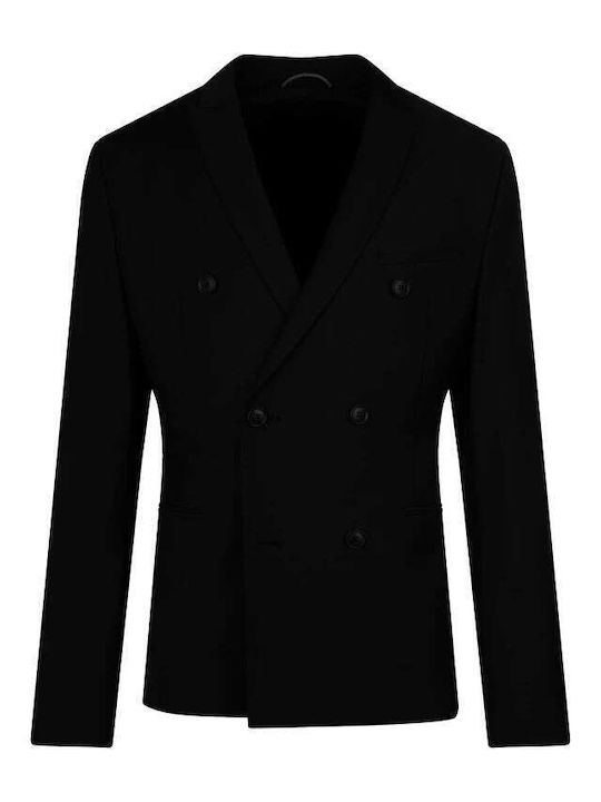 Men's Summer Suit Jacket Slim Fit Black