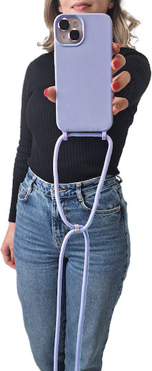 Sonique Back Cover Silicone 0.5mm with Strap Lilac (Galaxy A05s)