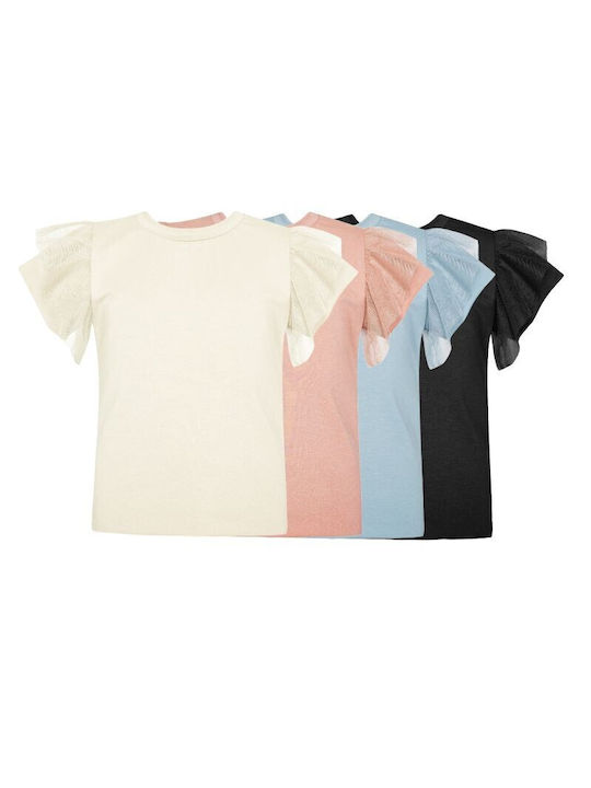 Two In A Castle Kids Blouse Short Sleeve Ecru