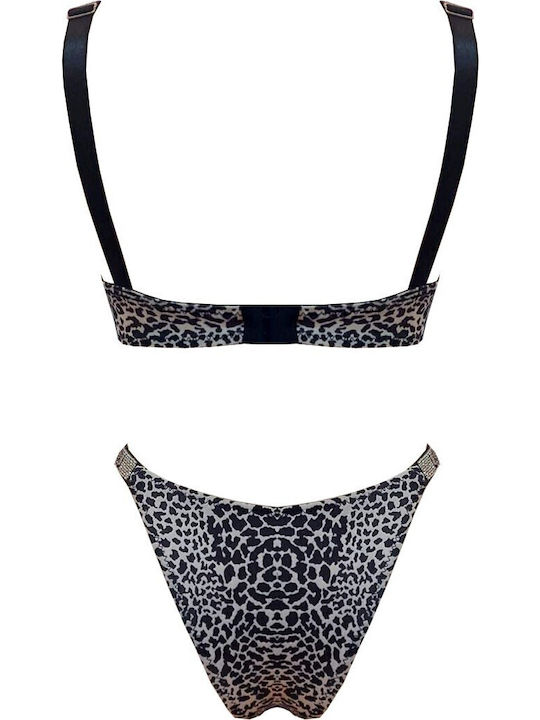 Modern Ocean Unterwäsche-Set für Damen BH mit Schlupf Schwarz