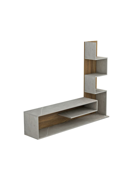 Wohnzimmer TV-Einheit Edelie Grey Stone Texture-natural L149.5xB29.5xH120cm