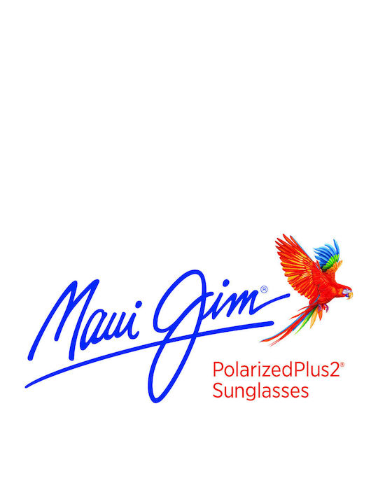 Maui Jim Men's Sunglasses with Black Plastic Frame and Green Mirror Lens GM610-02A