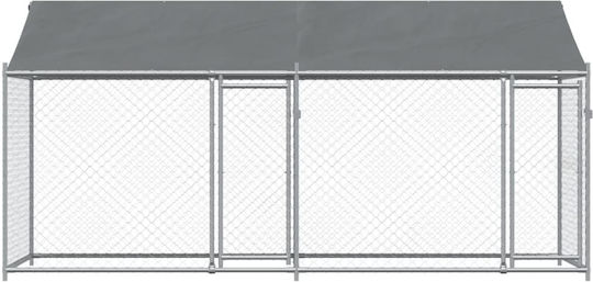 vidaXL Metallisches Hundepark 400x200x200cm Grau