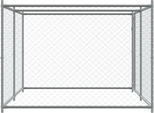 vidaXL Парк за Кучета от Метал в Сив Цвят 400 x 200 x 150см.