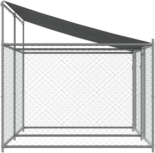 vidaXL Metallisches Hundepark 400x200x200cm Grau