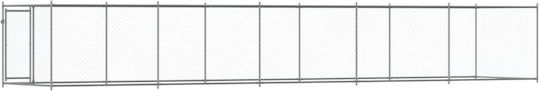 vidaXL Металик Парк За Куче 1000x200x150см Сив