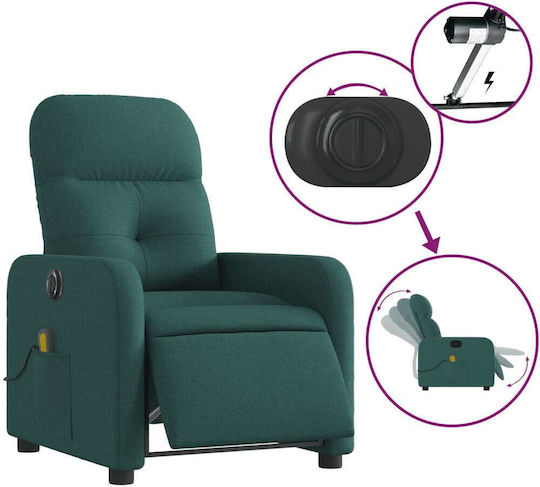 Relaxsessel Friseurwaschbecken mit Fußhocker Grün 66x89x96cm