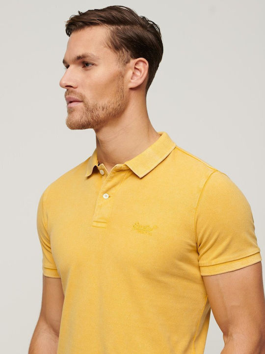 Superdry Vint Men's Short Sleeve Blouse Polo Yellow