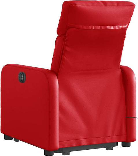 Фотьойл Relax Масаж С поставка за крака Червен 66x89.5x95.5см