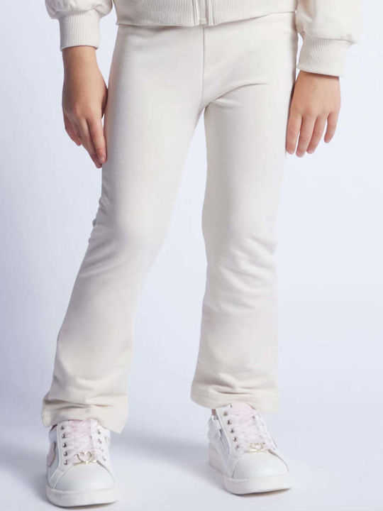 Kids Sweatpants Set Beige 2pcs