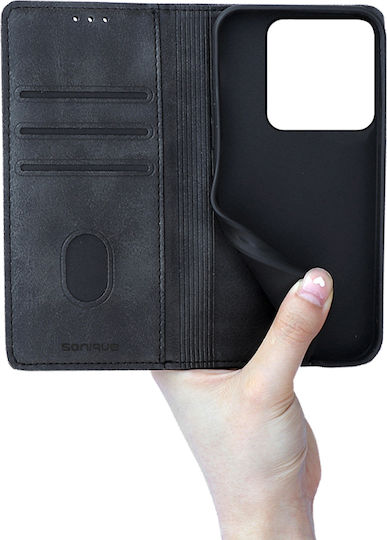 Sonique Vintage Magnet Wallet Δερματίνης / Πλαστικό / Σιλικόνης Μαύρο (Xiaomi 14 Pro)