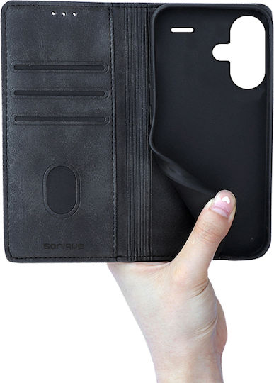 Sonique Vintage Magnet Wallet Δερματίνης / Πλαστικό / Σιλικόνης Μαύρο (Redmi Note 13 Pro+)