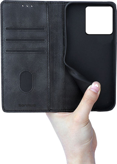 Sonique Wallet Δερματίνης / Πλαστικό / Σιλικόνης Μαύρο (Xiaomi 13T / 13T Pro)