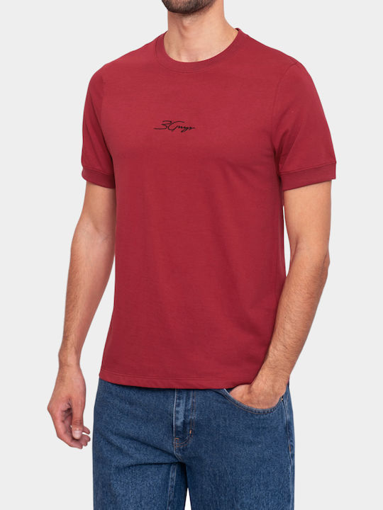 3Guys Men's Short Sleeve T-shirt Red