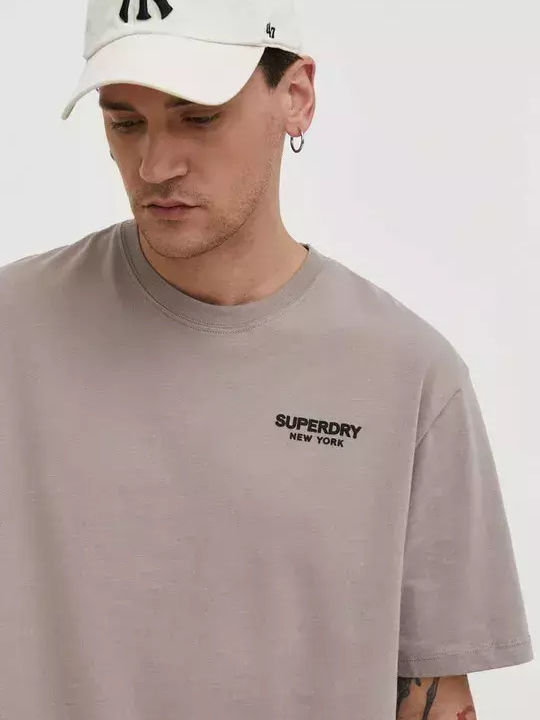 Superdry Ανδρικό T-shirt Κοντομάνικο Μπεζ