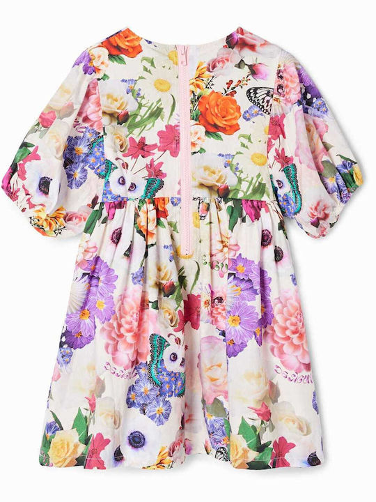 Desigual Kids Dress Floral Multicolour