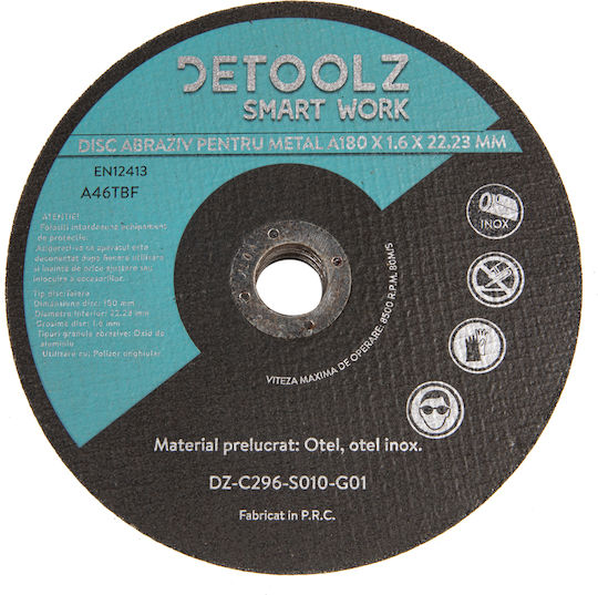 Detoolz Disc de șlefuire Μetal 180mm