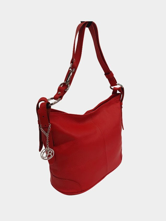 Chris Borsa Leather Women's Bag Shoulder Red