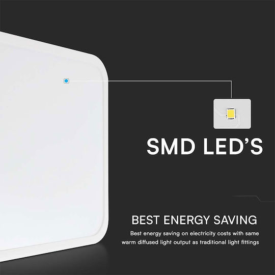 V-TAC Roof Square LED Panel 36W with Natural White Light 4000K