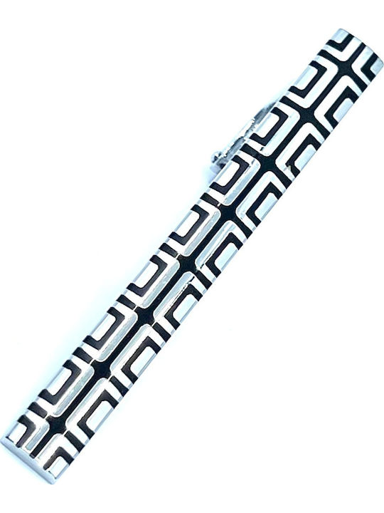 Legend Accessories Silver Tie Clip Black
