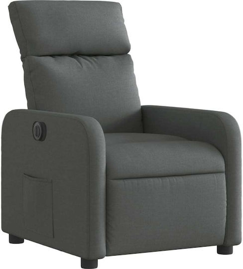 Relax Armchair with Footstool Gray 66x89.5x95.5cm