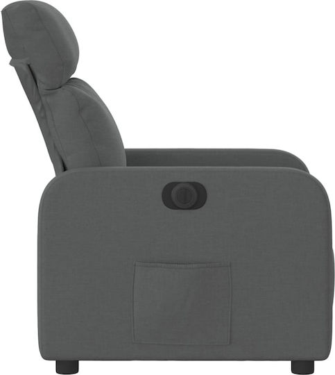 Relax Armchair with Footstool Gray 66x89.5x95.5cm
