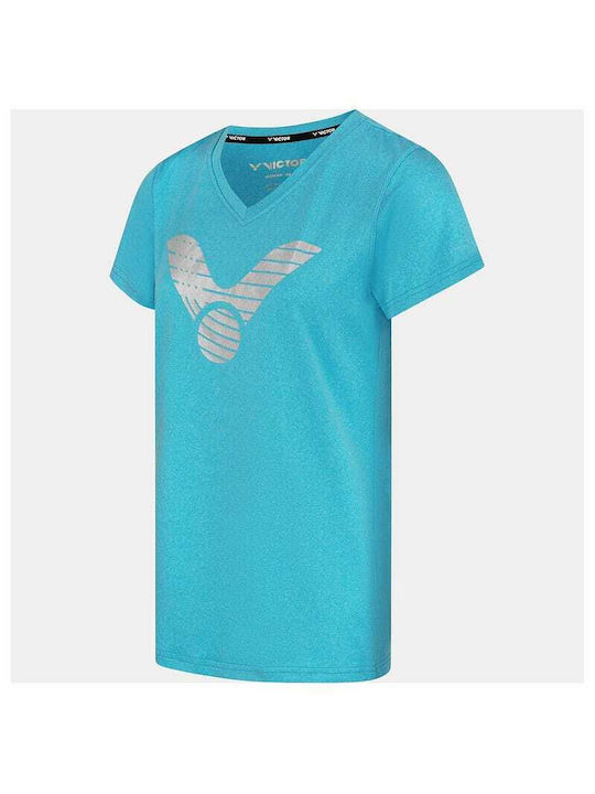 Victor Damen Sportlich T-shirt Hellblau