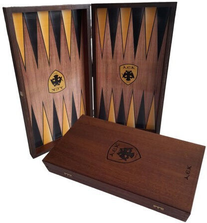 Wooden Checkers & Dice Set for Backgammon