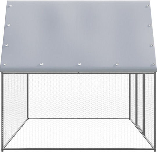 vidaXL Geflügelstall aus verzinktem Stahl L3 x B2 x H2m.